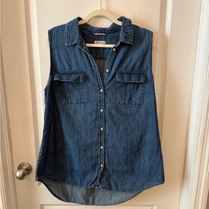 Merona Blue Denim Top